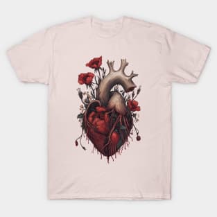 Nature's Heartbeat: A Woven Tapestry of Love T-Shirt